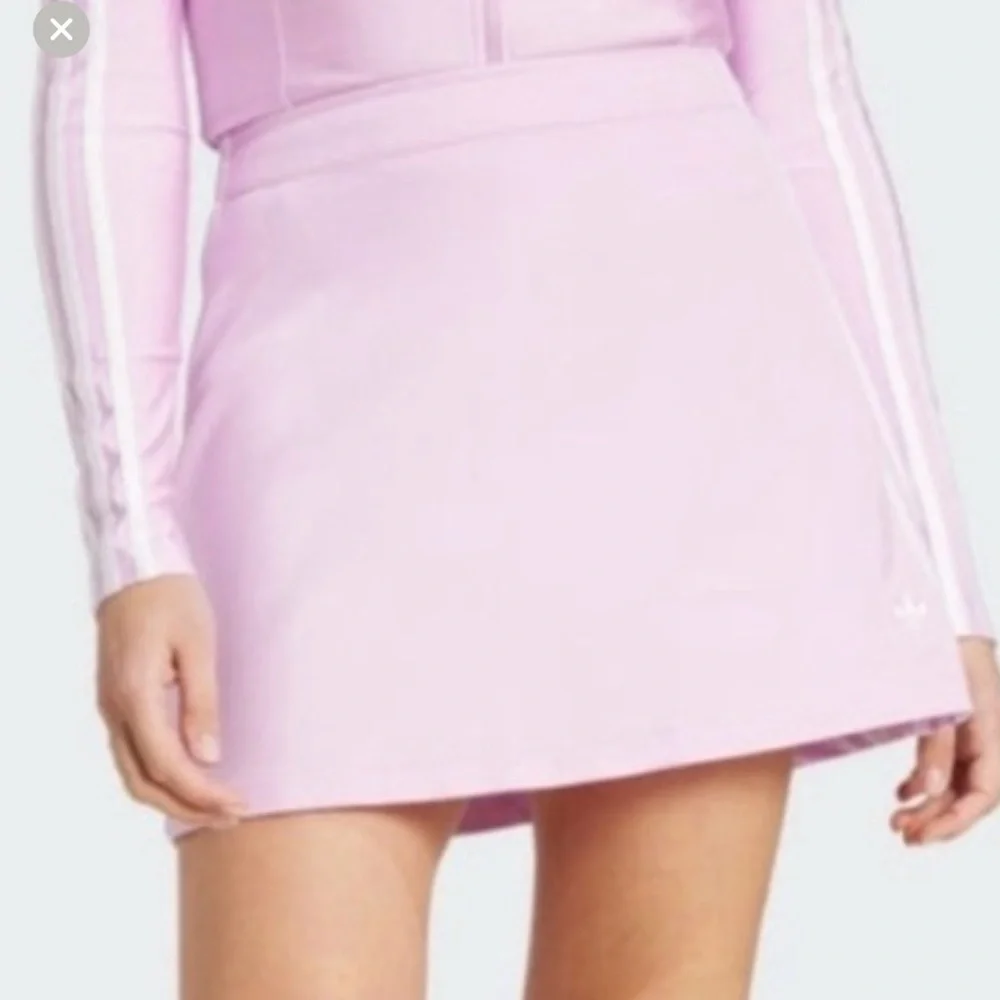 adidas Pink Mini Skirt with White Side Stripes